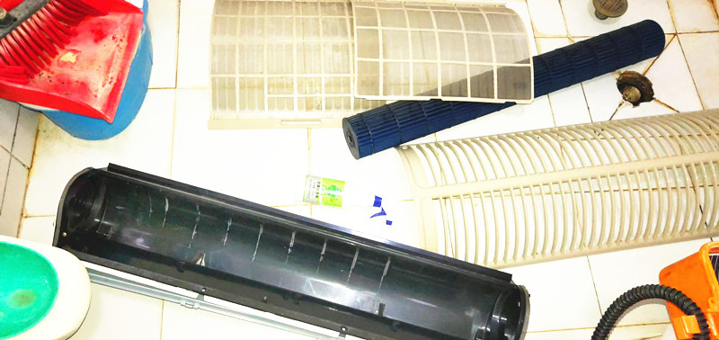 美的圆柱空调拆洗教程